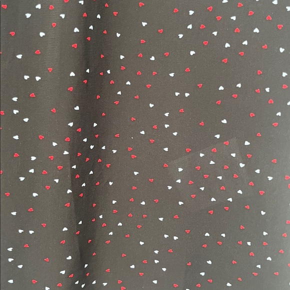 Joie Silky Black Blouse With Mini Heart Print Pattern - Picture 6 of 7